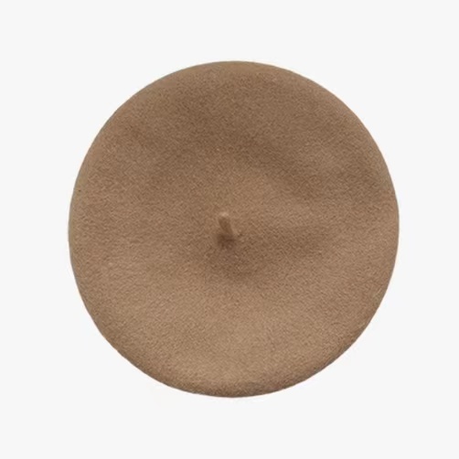 100% Wool Classic Beret - Korean Style Autumn Winter Essential in Basic Colors, Timeless Fashion Accessory for Cozy Looks