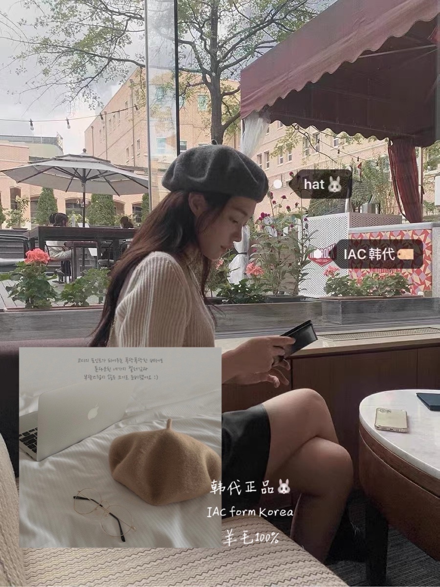 100% Wool Classic Beret - Korean Style Autumn Winter Essential in Basic Colors, Timeless Fashion Accessory for Cozy Looks 100% Wool Classic Beret - Korean Style Autumn Winter Essential in Basic Colors, Timeless Fashion Accessory for Cozy Looks