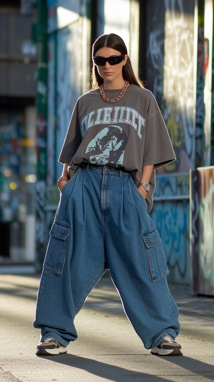 2000s Fashion Baggy: Embrace the Oversized Look outfit idea
