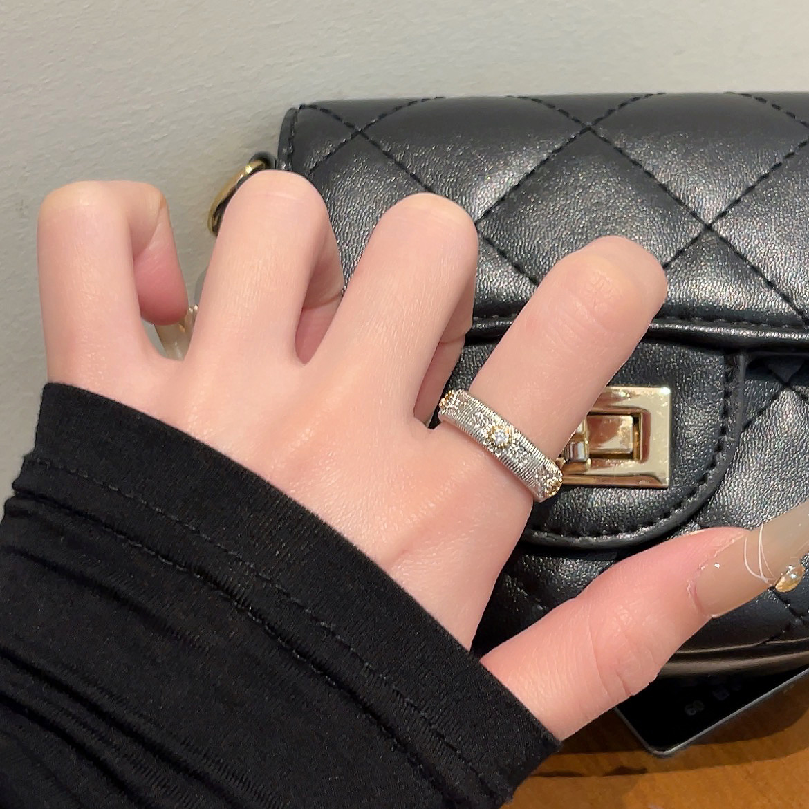 2025 Gold-Plated Snowflake Gemstone Ring for Women, Light Luxury Open-Set Zircon Trendy Fashion Accessory 2025 Gold-Plated Snowflake Gemstone Ring for Women, Light Luxury Open-Set Zircon Trendy Fashion Accessory