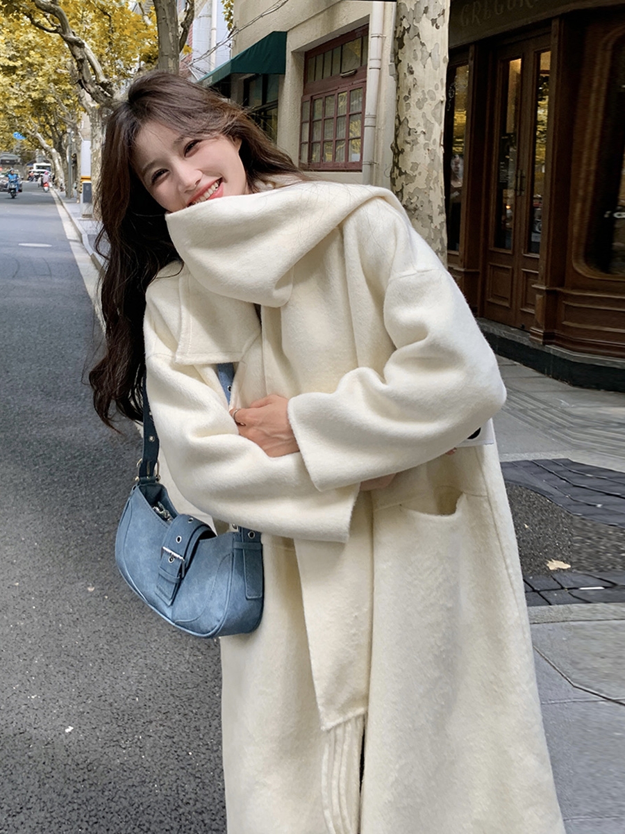 2025 Korean-Style Minimalist Double-Sided Wool Duffle Coat for Women - High-End Loose Fit for Autumn and Winter 2025 Korean-Style Minimalist Double-Sided Wool Duffle Coat for Women - High-End Loose Fit for Autumn and Winter