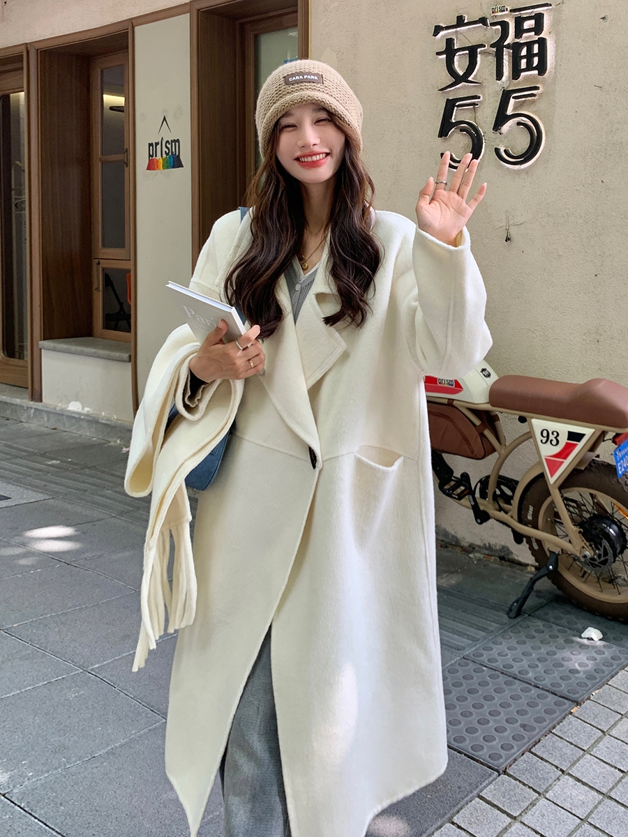 2025 Korean-Style Minimalist Double-Sided Wool Duffle Coat for Women - High-End Loose Fit for Autumn and Winter 2025 Korean-Style Minimalist Double-Sided Wool Duffle Coat for Women - High-End Loose Fit for Autumn and Winter