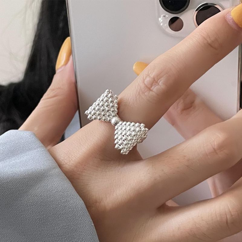 2025 New Style 3D Bubble Bow Ring for Women, Korean Niche Design, Trendy Open Finger Ring, Versatile Fashion Accessory 2025 New Style 3D Bubble Bow Ring for Women, Korean Niche Design, Trendy Open Finger Ring, Versatile Fashion Accessory