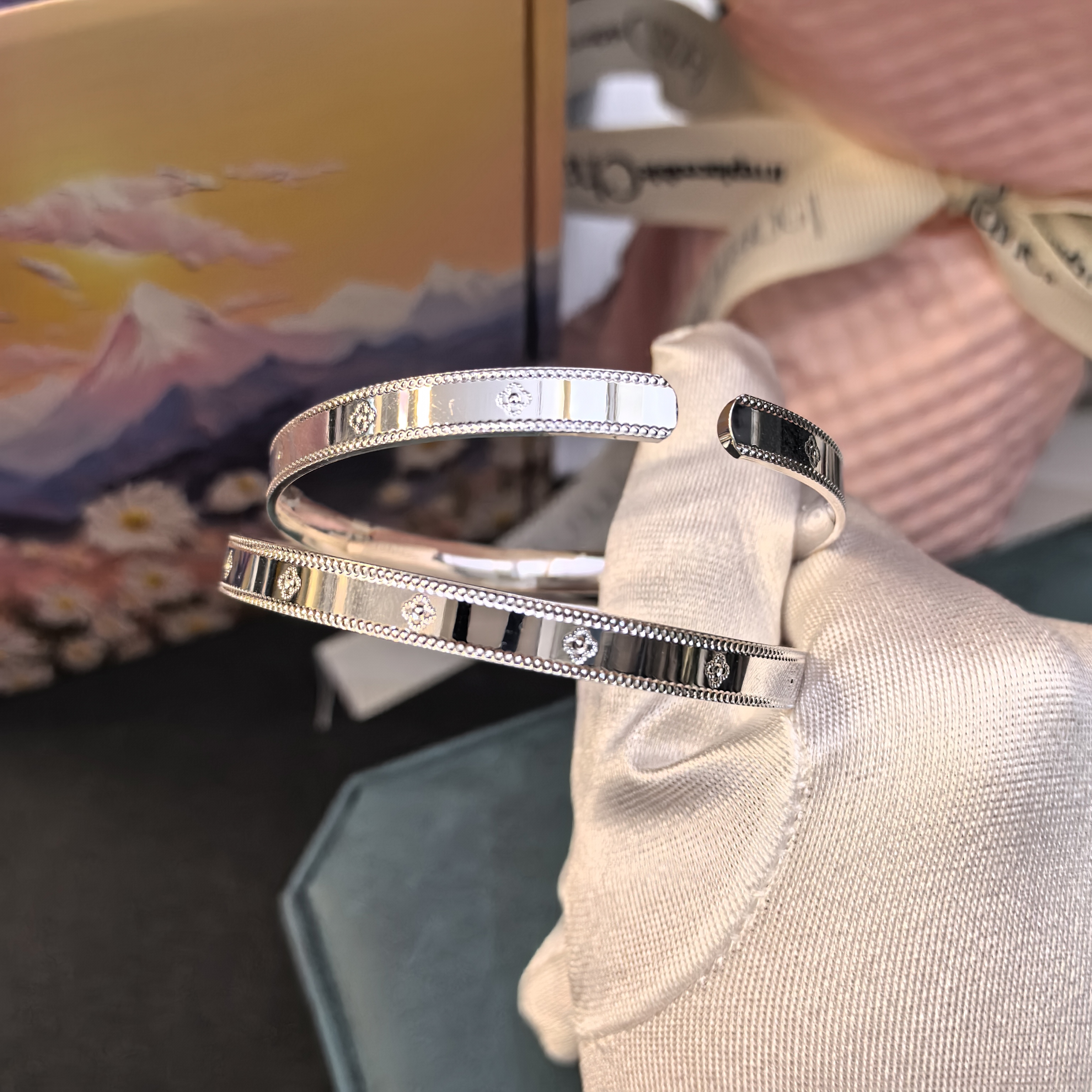 2025 New Style Pure Silver Kaleidoscope Bracelet for Women - Light Luxury Exquisite Hand Jewelry, Versatile High-End Accessories 2025 New Style Pure Silver Kaleidoscope Bracelet for Women - Light Luxury Exquisite Hand Jewelry, Versatile High-End Accessories