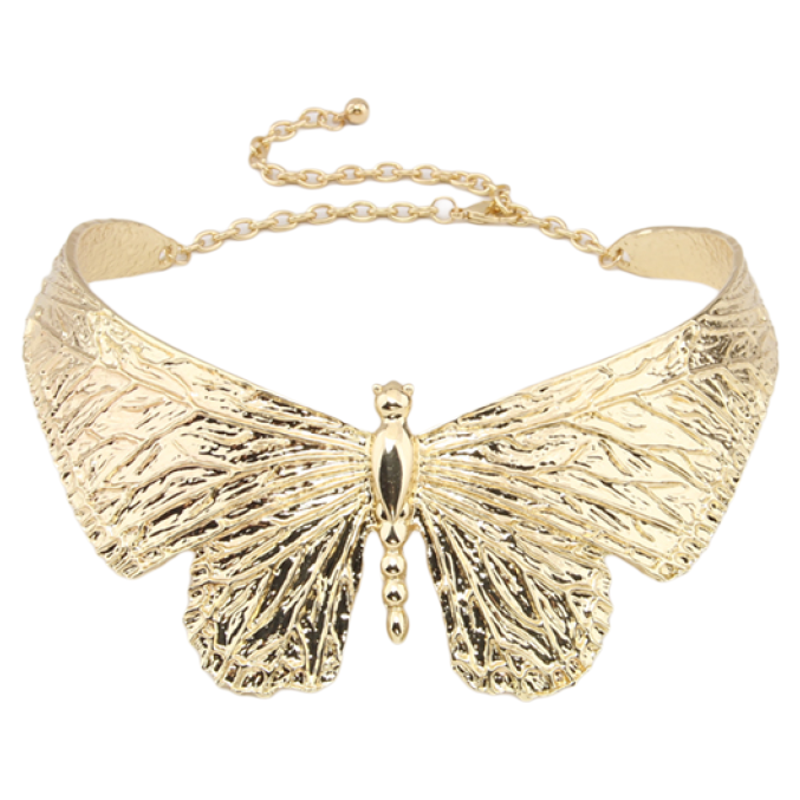 2025 Oversized Butterfly Wing Choker Necklace for Women – Exaggerated Wide Chain, European & American Heavy Industry Style 2025 Oversized Butterfly Wing Choker Necklace for Women – Exaggerated Wide Chain, European & American Heavy Industry Style