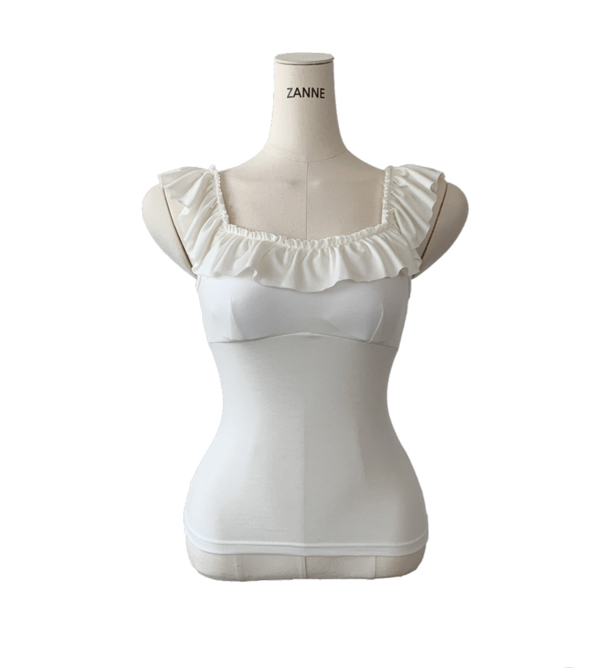 2025 Summer Korean Style Square Neck Short Sleeve Ruffled Slim Fit T-Shirt Top for Trendy Blogger Fashion