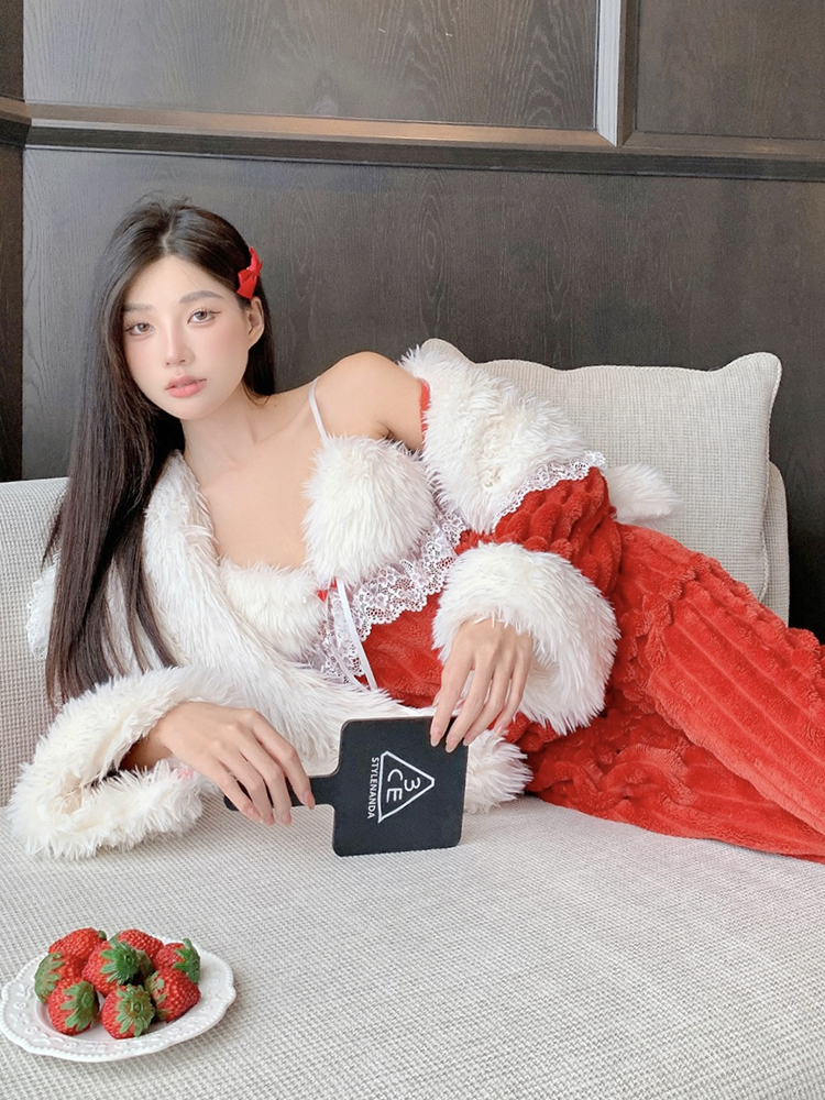 2025 Women's Autumn Winter 3-Piece Coral Fleece Homewear Set - Cozy Christmas Loungewear for Relaxed Style 2025 Women's Autumn Winter 3-Piece Coral Fleece Homewear Set - Cozy Christmas Loungewear for Relaxed Style