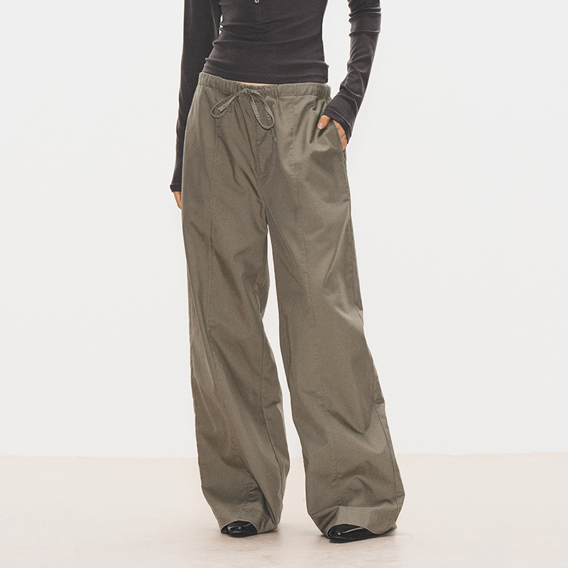 2025 Women's Basic Straight Leg Work Pants - Loose Wide Leg Casual Trousers for Everyday Wear