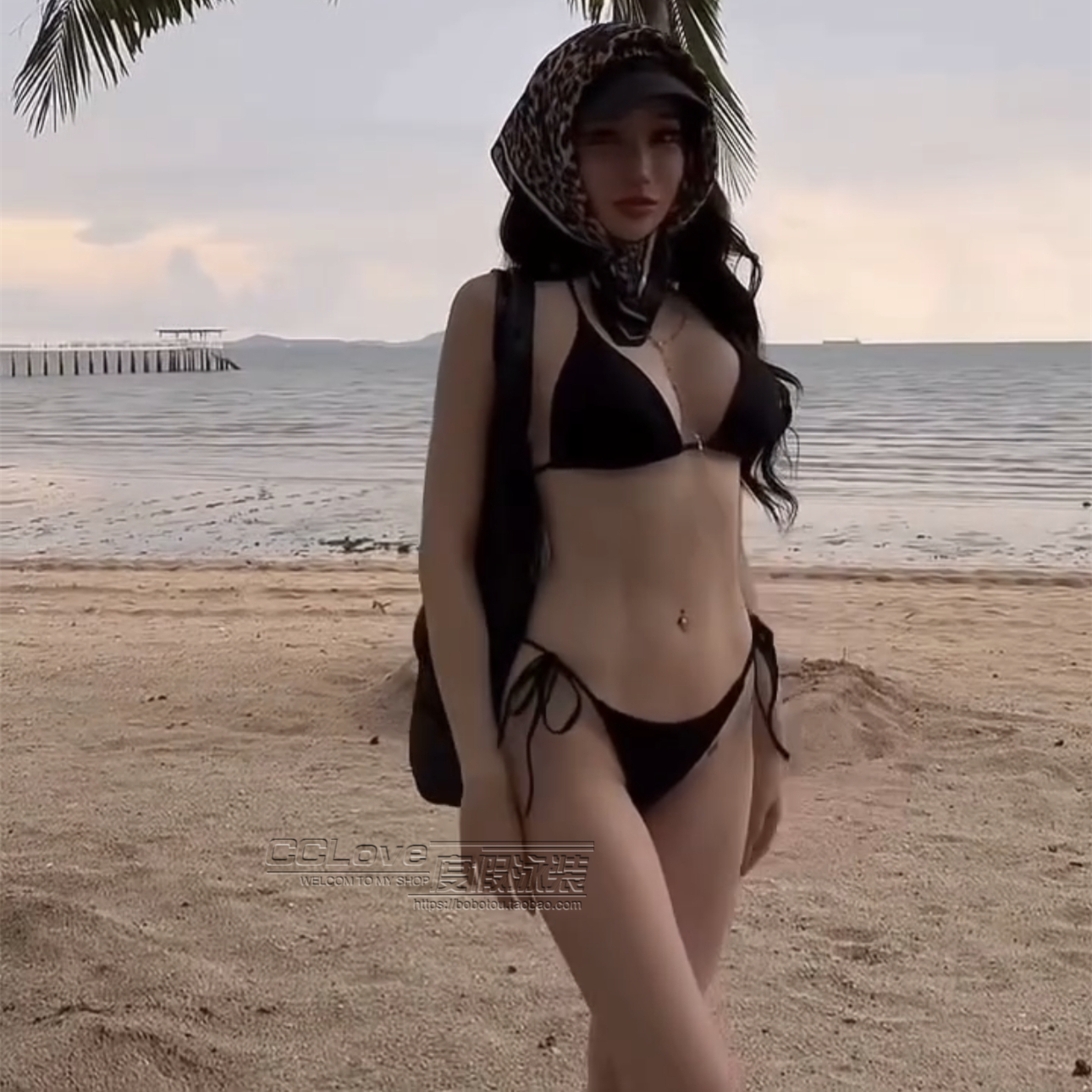 2025 Women's Solid Color Sexy Bikini - Two-Piece Tie Swimwear for Hot Girls, Small Chest, Perfect for Summer Beach Style