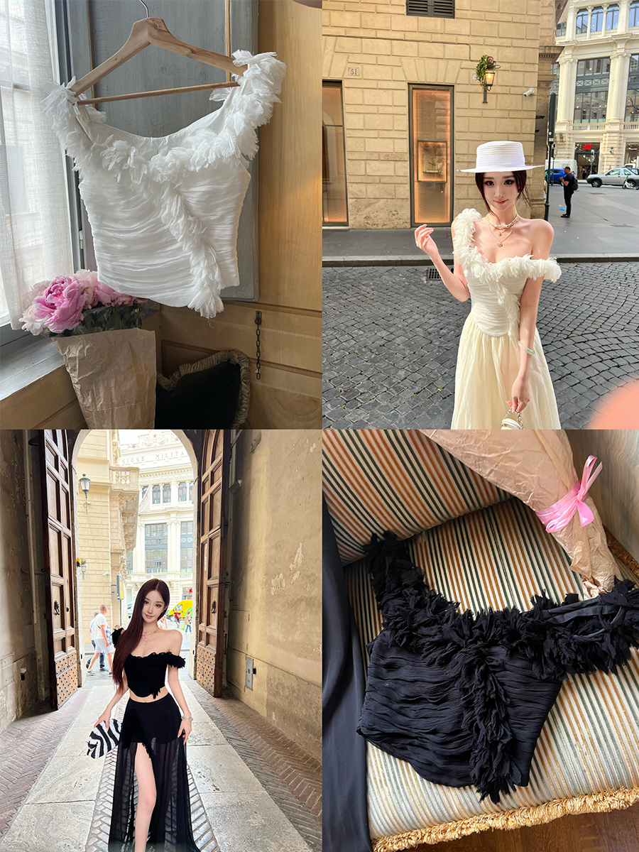 3D Strap V-Neck T-Shirt Top for Women, Versatile Heavy-Duty Vest in Socialite Style, Perfect for 90s & Y2K Fashion 3D Strap V-Neck T-Shirt Top for Women, Versatile Heavy-Duty Vest in Socialite Style, Perfect for 90s & Y2K Fashion