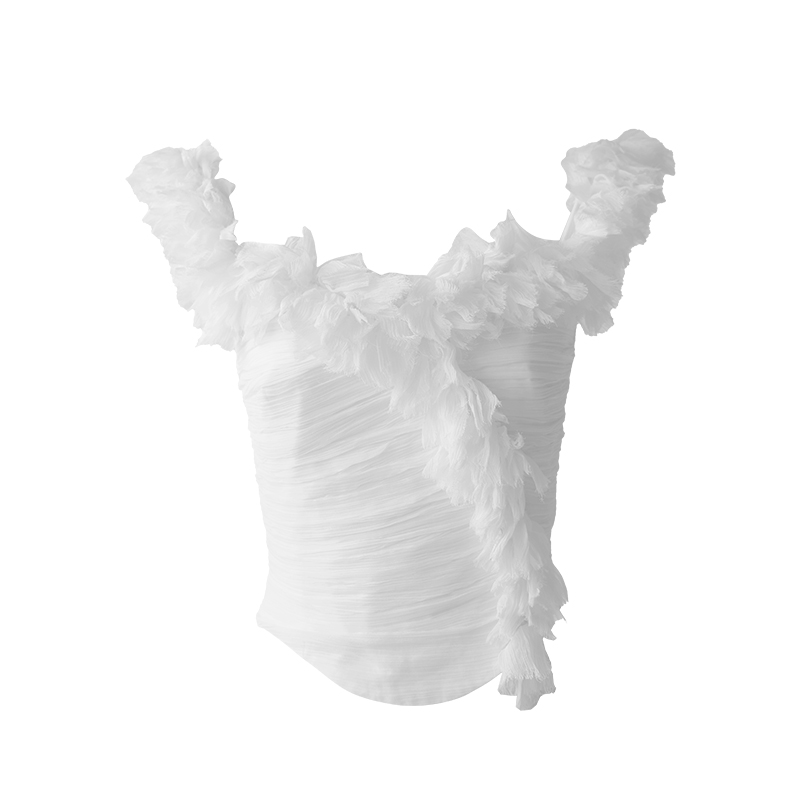 3D Strap V-Neck T-Shirt Top for Women, Versatile Heavy-Duty Vest in Socialite Style, Perfect for 90s & Y2K Fashion