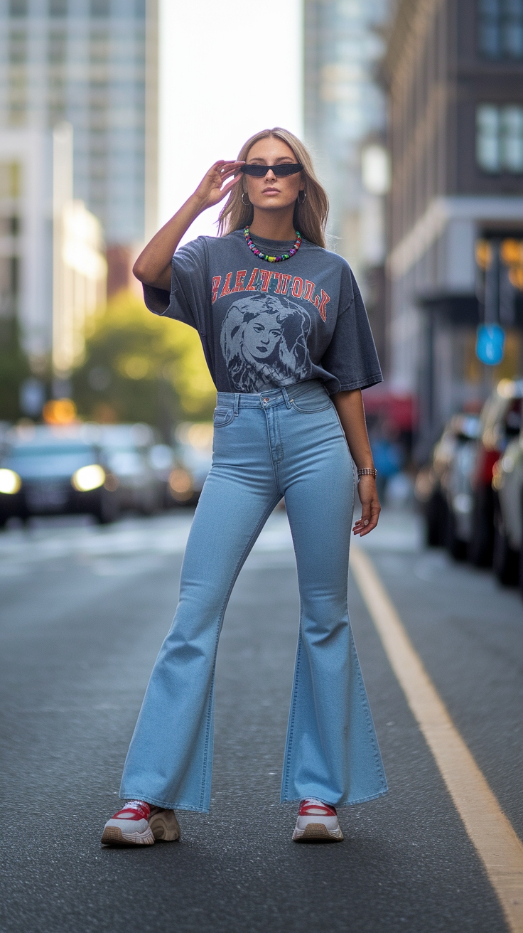 90s Fashion Flared Jeans: Flare Up Your Wardrobe outfit idea