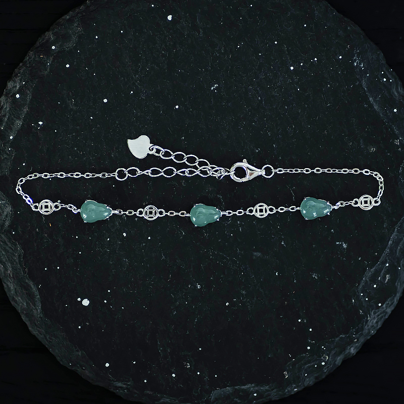 Adjustable 925 Silver Copper Coin Gourd Jade Bracelet - Chinese Style, Gold-Plated, Versatile Gift for Any Occasion Adjustable 925 Silver Copper Coin Gourd Jade Bracelet - Chinese Style, Gold-Plated, Versatile Gift for Any Occasion