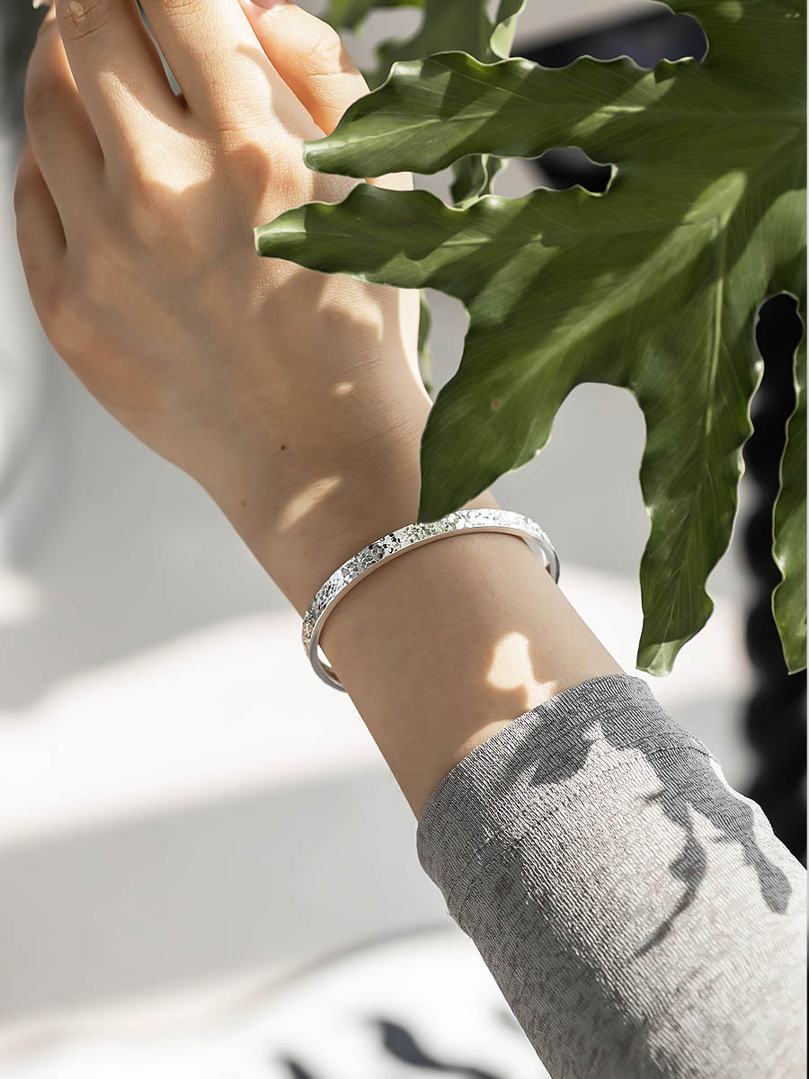 Adjustable Ice Scale Pure Silver 999 Bracelet - Smooth Surface, Exquisite Carving, Lightweight Luxury, Perfect Festival Gift Adjustable Ice Scale Pure Silver 999 Bracelet - Smooth Surface, Exquisite Carving, Lightweight Luxury, Perfect Festival Gift