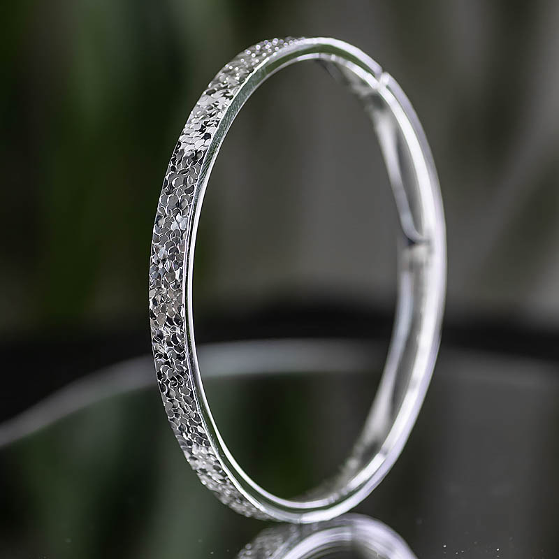 Adjustable Ice Scale Pure Silver 999 Bracelet - Smooth Surface, Exquisite Carving, Lightweight Luxury, Perfect Festival Gift