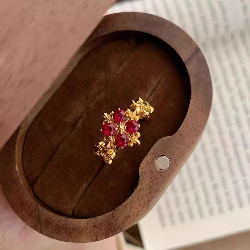 Adjustable Open Design Rose Pink Iris Flower Ring for Women - French Vintage Style Light Luxury Versatile Fashion Jewelry Adjustable Open Design Rose Pink Iris Flower Ring for Women - French Vintage Style Light Luxury Versatile Fashion Jewelry