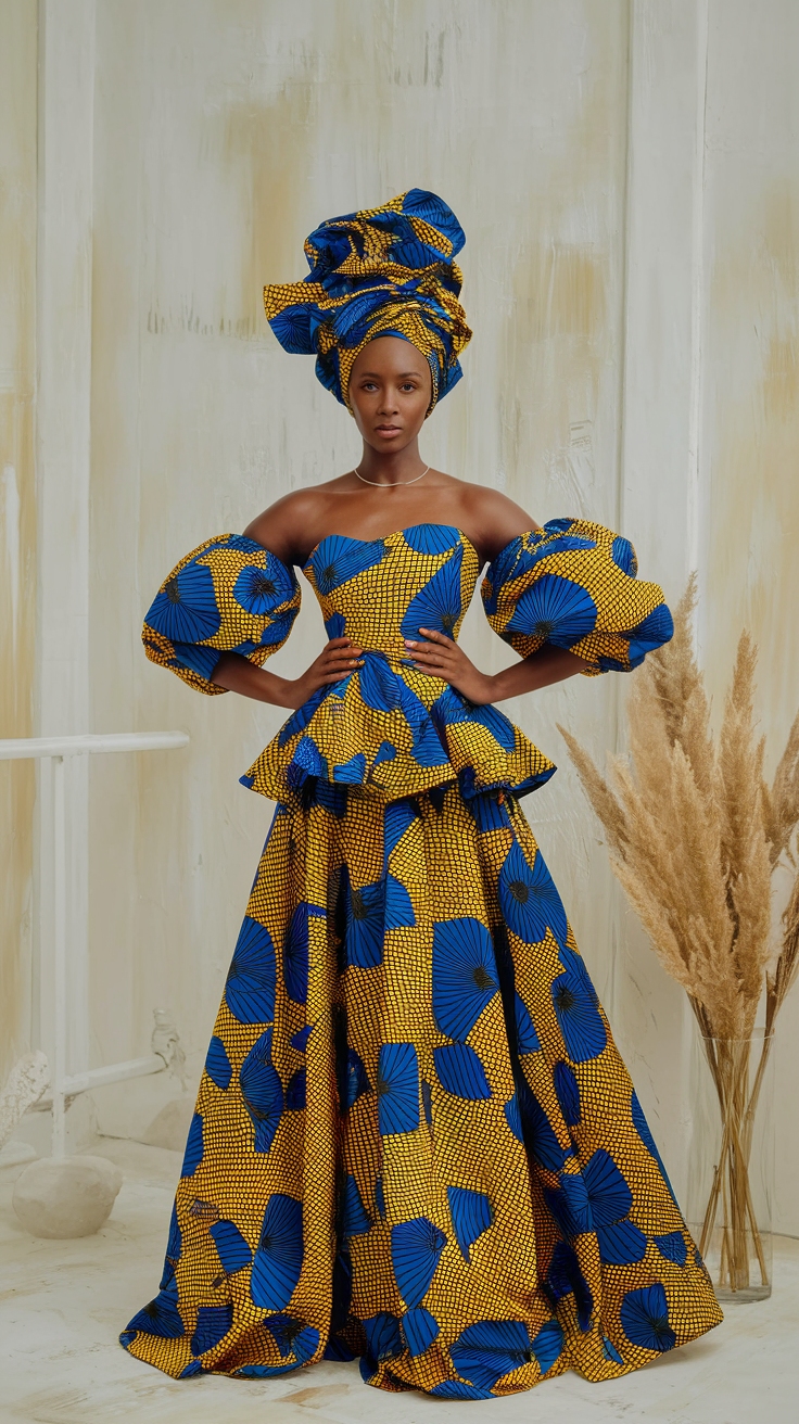 African Maxi Dresses Church: Elegant Choices for Worship outfit idea