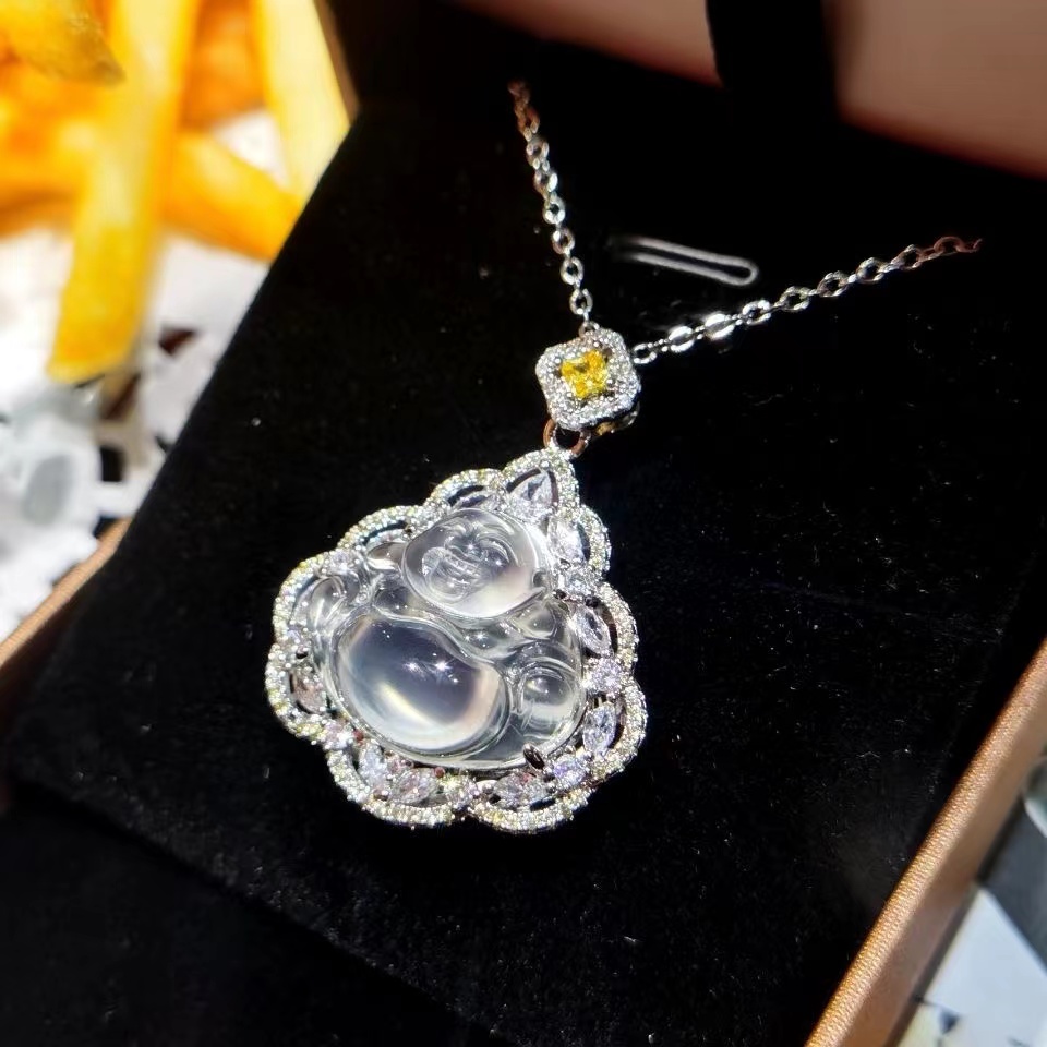 Agate Buddha Pendant Necklace for Career Success - Bohemian Style, Spiritual Jewelry, Trendy Accessory