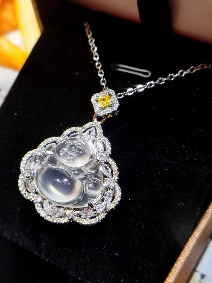 Agate Buddha Pendant Necklace for Career Success - Bohemian Style, Spiritual Jewelry, Trendy Accessory