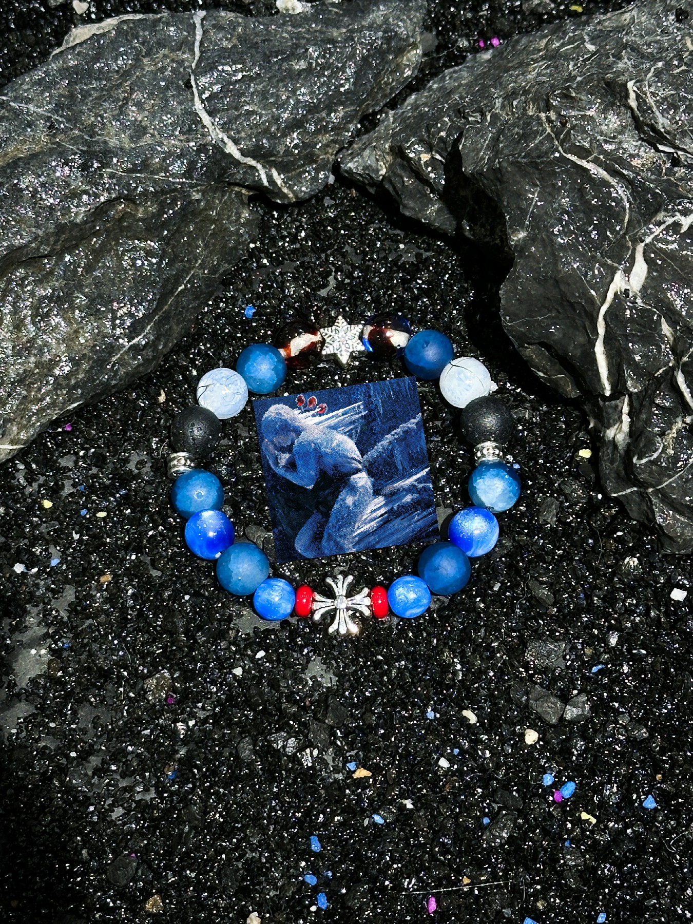 Album Cover Bracelet - 'Deceived by You and Kissed by You' - Soul Collision Inspired, San Huo Flame Design Album Cover Bracelet - 'Deceived by You and Kissed by You' - Soul Collision Inspired, San Huo Flame Design