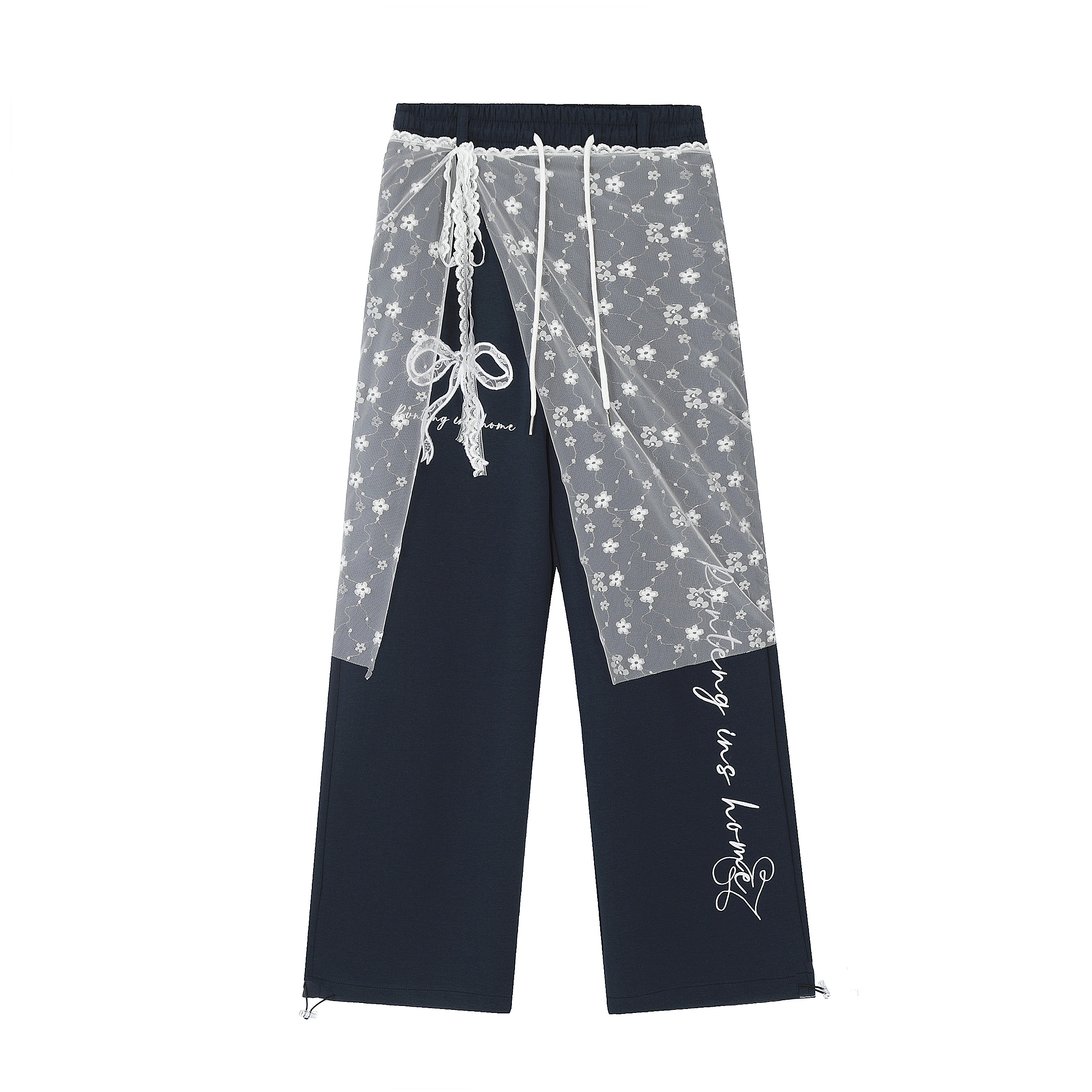 American Hip-Hop Lace-Up Straps Casual Sweatpants - Versatile Floor-Length Loose Pants for Street Dance & Everyday Style American Hip-Hop Lace-Up Straps Casual Sweatpants - Versatile Floor-Length Loose Pants for Street Dance & Everyday Style