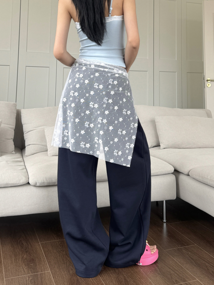 American Hip-Hop Lace-Up Straps Casual Sweatpants - Versatile Floor-Length Loose Pants for Street Dance & Everyday Style American Hip-Hop Lace-Up Straps Casual Sweatpants - Versatile Floor-Length Loose Pants for Street Dance & Everyday Style