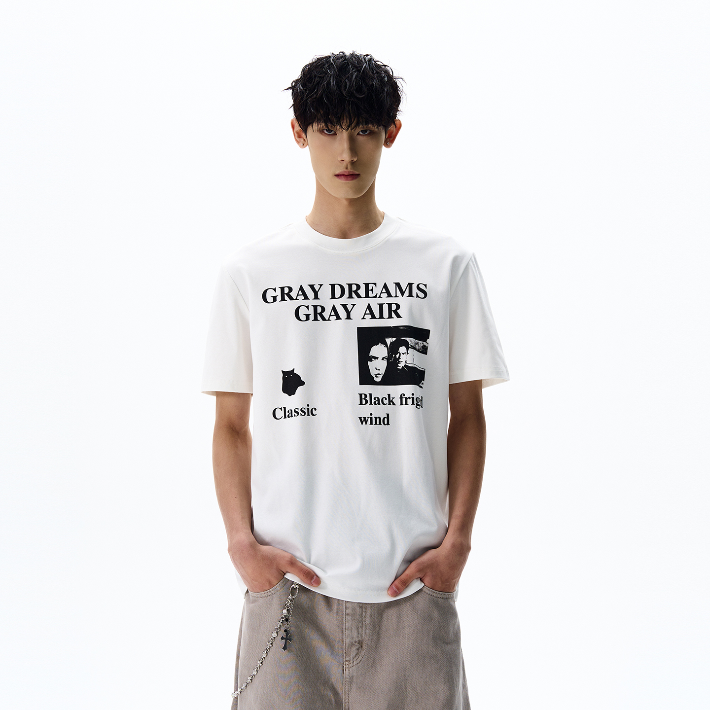 American Retro Cleanfit Letter Slogan Short-Sleeve T-Shirt - Trendy Boxy Fit, Versatile Casual Top for Y2K Style