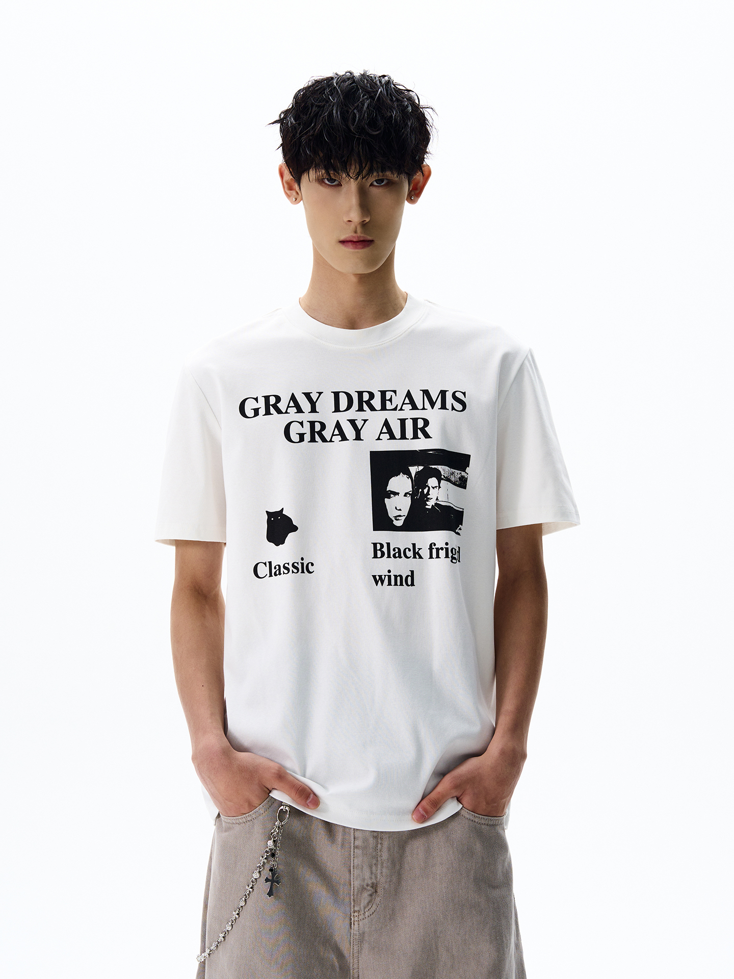 American Retro Cleanfit Letter Slogan Short-Sleeve T-Shirt - Trendy Boxy Fit, Versatile Casual Top for Y2K Style