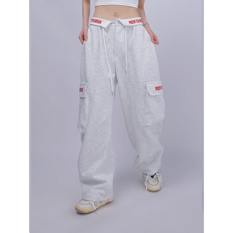 American Retro Cuffed Letter Sports Pants for Women - Hip-Hop Jazz Street Dance Casual Long Pants American Retro Cuffed Letter Sports Pants for Women - Hip-Hop Jazz Street Dance Casual Long Pants