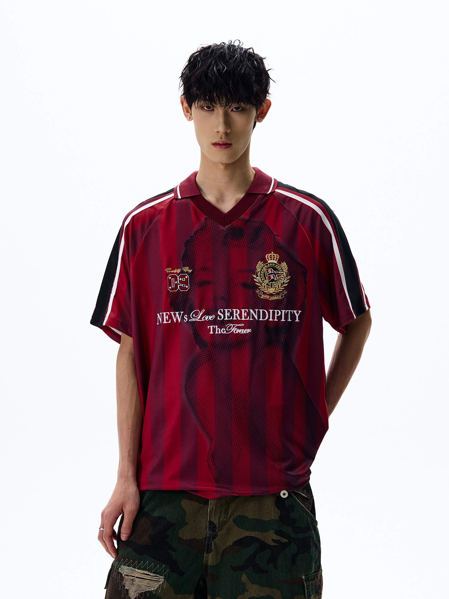 American Retro Jersey Design Short-Sleeve T-Shirt for Men and Women - Trendy Casual Loose Streetwear Top