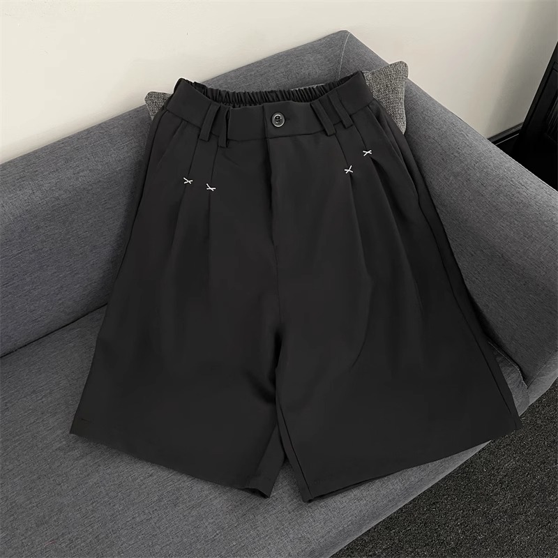 American Retro Solid Color Draped Shorts for Men and Women - Trendy Casual Loose Five-Point Summer Pants