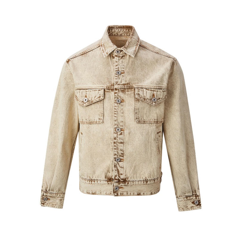 American Retro Vintage Distressed Washed Denim Jacket - Trendy Clean Fit Short Silhouette for Y2K and 90s Style Fashion American Retro Vintage Distressed Washed Denim Jacket - Trendy Clean Fit Short Silhouette for Y2K and 90s Style Fashion