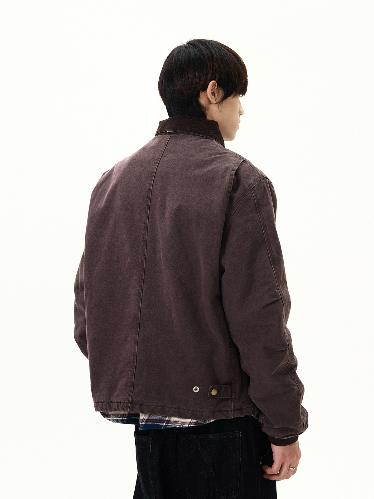 American Retro Vintage Distressed Workwear Lapel Jacket - Short Thick Coat for Y2K and Korean Style Fashion American Retro Vintage Distressed Workwear Lapel Jacket - Short Thick Coat for Y2K and Korean Style Fashion