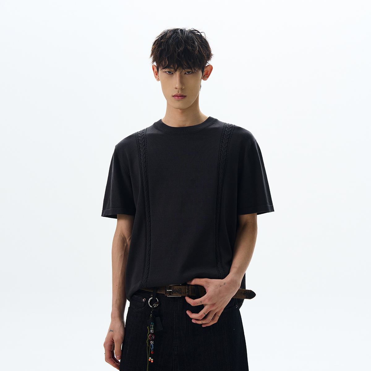 American Retro Vintage Short-Sleeve T-Shirt for Men and Women, Skin-Friendly Knit Top, Cool Casual Style American Retro Vintage Short-Sleeve T-Shirt for Men and Women, Skin-Friendly Knit Top, Cool Casual Style