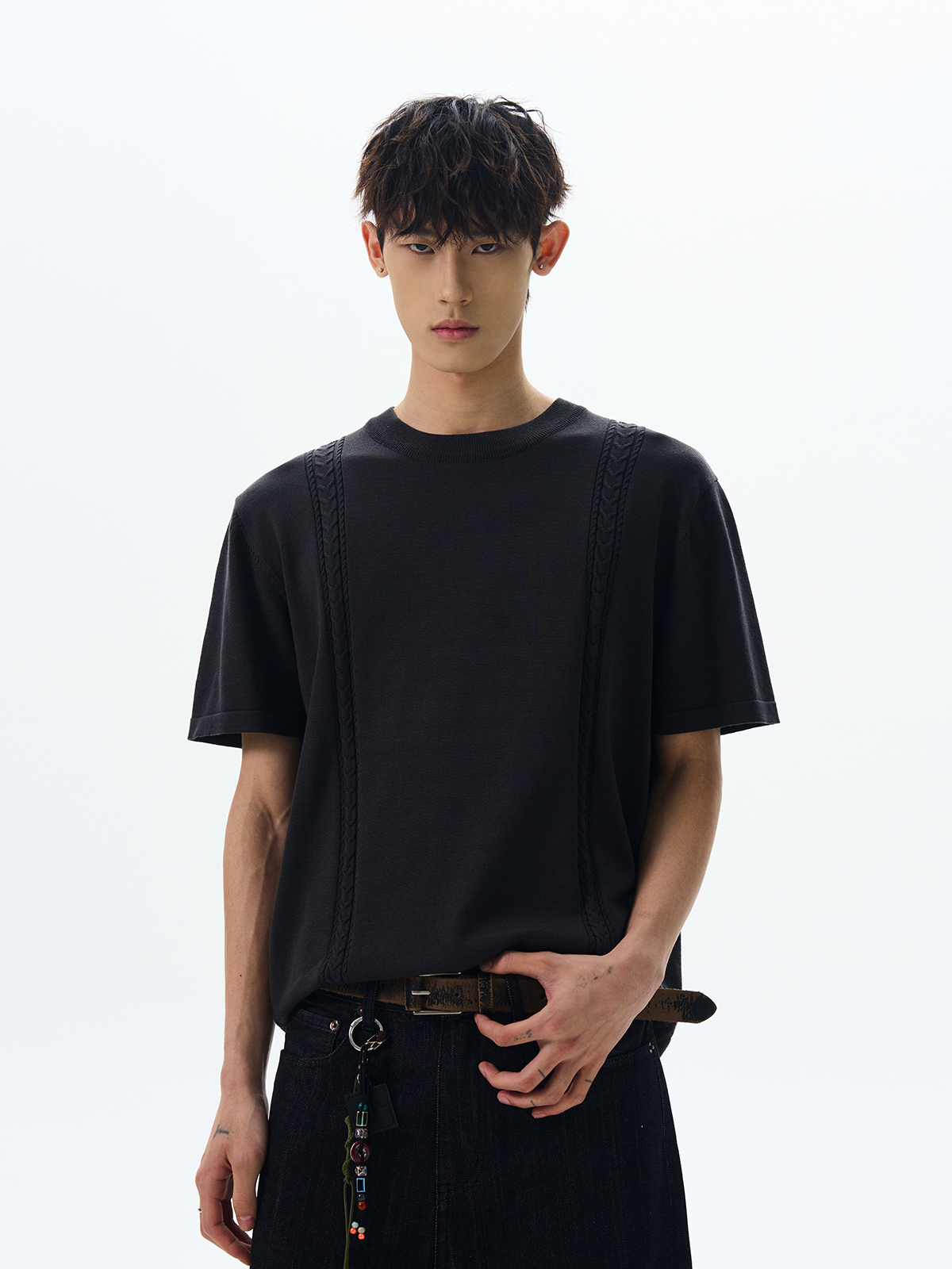 American Retro Vintage Short-Sleeve T-Shirt for Men and Women, Skin-Friendly Knit Top, Cool Casual Style American Retro Vintage Short-Sleeve T-Shirt for Men and Women, Skin-Friendly Knit Top, Cool Casual Style