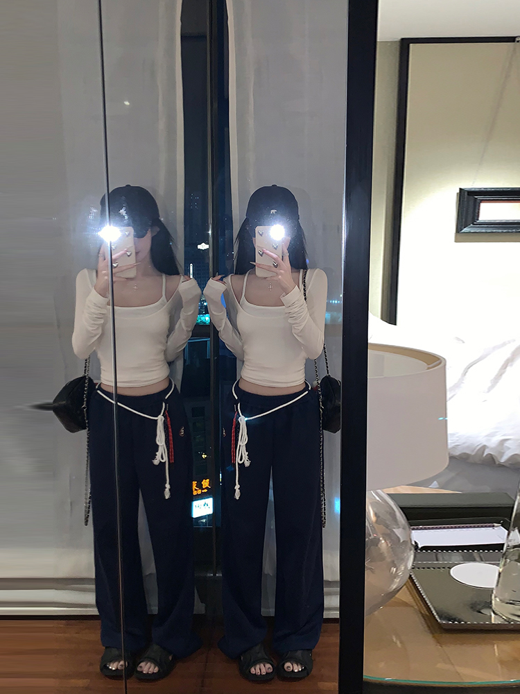 American Vintage Jazz Dance Hip-Hop Sports Pants for Women - Straight Loose Casual Long Wide-Leg Trousers for Y2K Style American Vintage Jazz Dance Hip-Hop Sports Pants for Women - Straight Loose Casual Long Wide-Leg Trousers for Y2K Style