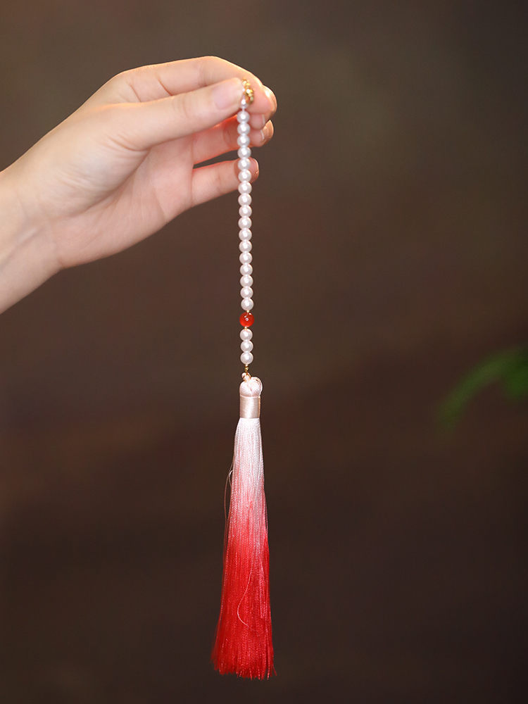 Ancient Style Blue Horse Face Skirt Necklace - Autumn Winter Qipao Accessory with Cloud Tassel - Hanfu Inspired Fashion Jewelry Ancient Style Blue Horse Face Skirt Necklace - Autumn Winter Qipao Accessory with Cloud Tassel - Hanfu Inspired Fashion Jewelry