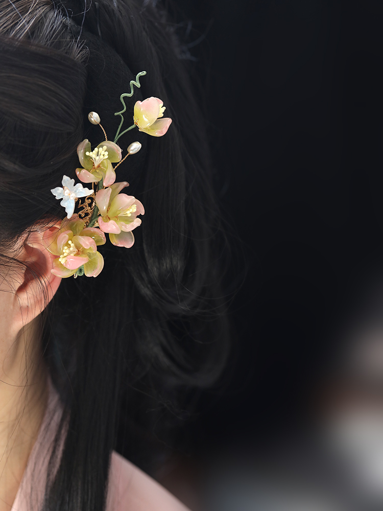 Ancient Style Floral Hairpin - Tang Dynasty Inspired Hair Clip for Women - Hanfu Hair Ornament Accessory - Super Fairy Costume Side Clip Ancient Style Floral Hairpin - Tang Dynasty Inspired Hair Clip for Women - Hanfu Hair Ornament Accessory - Super Fairy Costume Side Clip