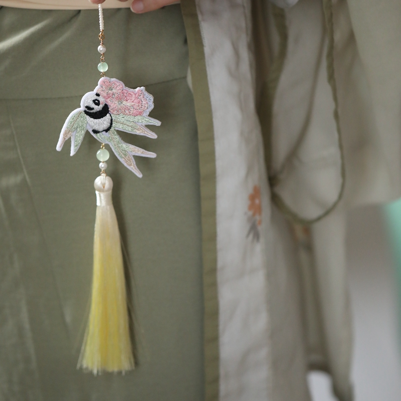 Ancient Style Hanfu Accessories with Embroidered Tassel Pendants and Qipao Collar Clips - Cute National Style Decorations for Daily Use Ancient Style Hanfu Accessories with Embroidered Tassel Pendants and Qipao Collar Clips - Cute National Style Decorations for Daily Use