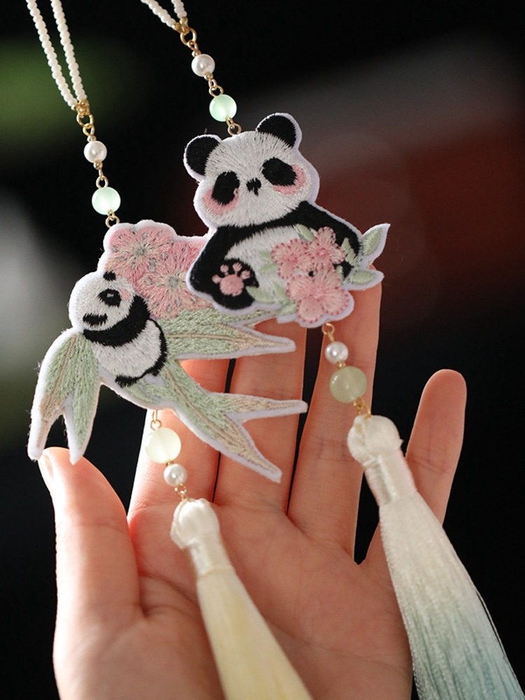 Ancient Style Hanfu Accessories with Embroidered Tassel Pendants and Qipao Collar Clips - Cute National Style Decorations for Daily Use Ancient Style Hanfu Accessories with Embroidered Tassel Pendants and Qipao Collar Clips - Cute National Style Decorations for Daily Use