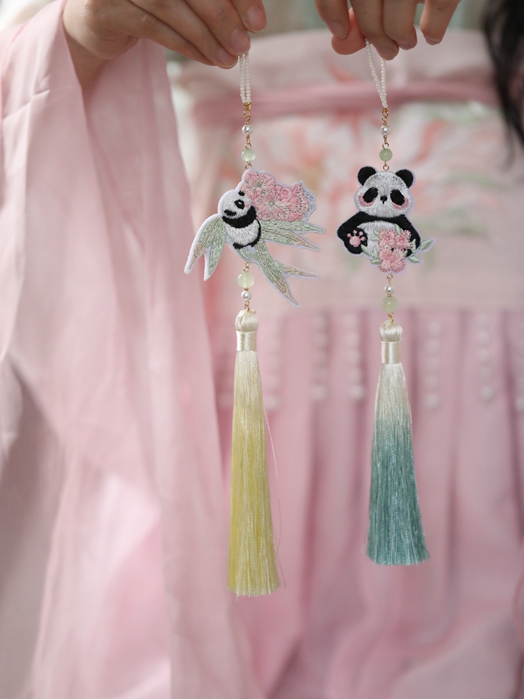 Ancient Style Hanfu Accessories with Embroidered Tassel Pendants and Qipao Collar Clips - Cute National Style Decorations for Daily Use Ancient Style Hanfu Accessories with Embroidered Tassel Pendants and Qipao Collar Clips - Cute National Style Decorations for Daily Use