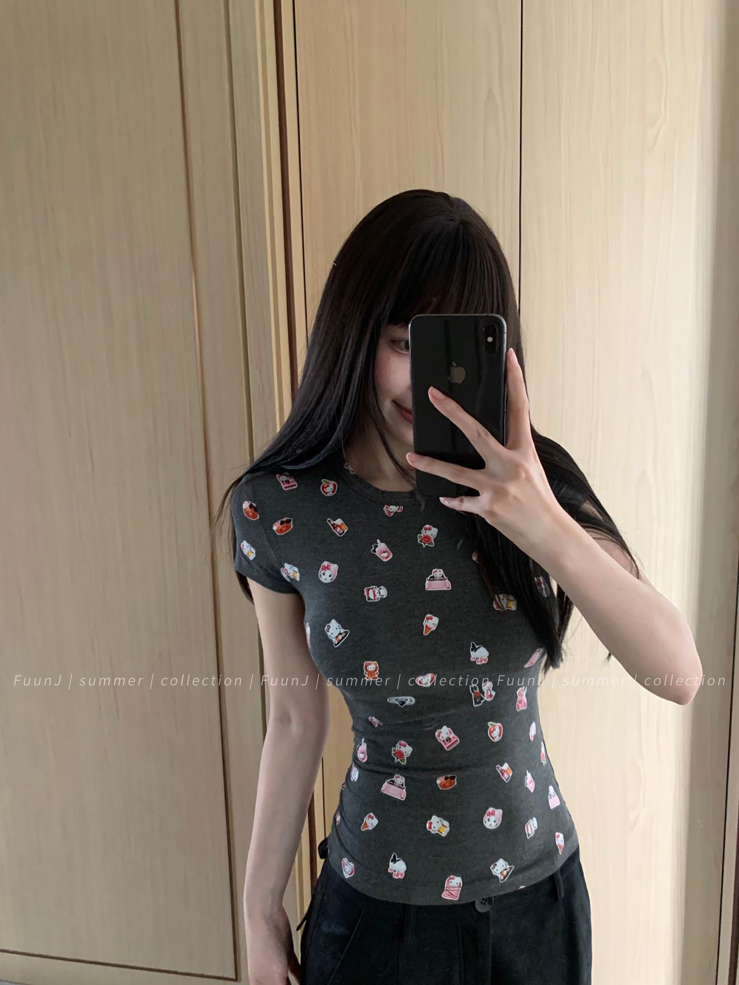 Annie Slim Fit Cartoon Print Short Sleeve T-Shirt for Women - Versatile Round Neck Summer Top, Perfect for Y2K and Casual Style Annie Slim Fit Cartoon Print Short Sleeve T-Shirt for Women - Versatile Round Neck Summer Top, Perfect for Y2K and Casual Style