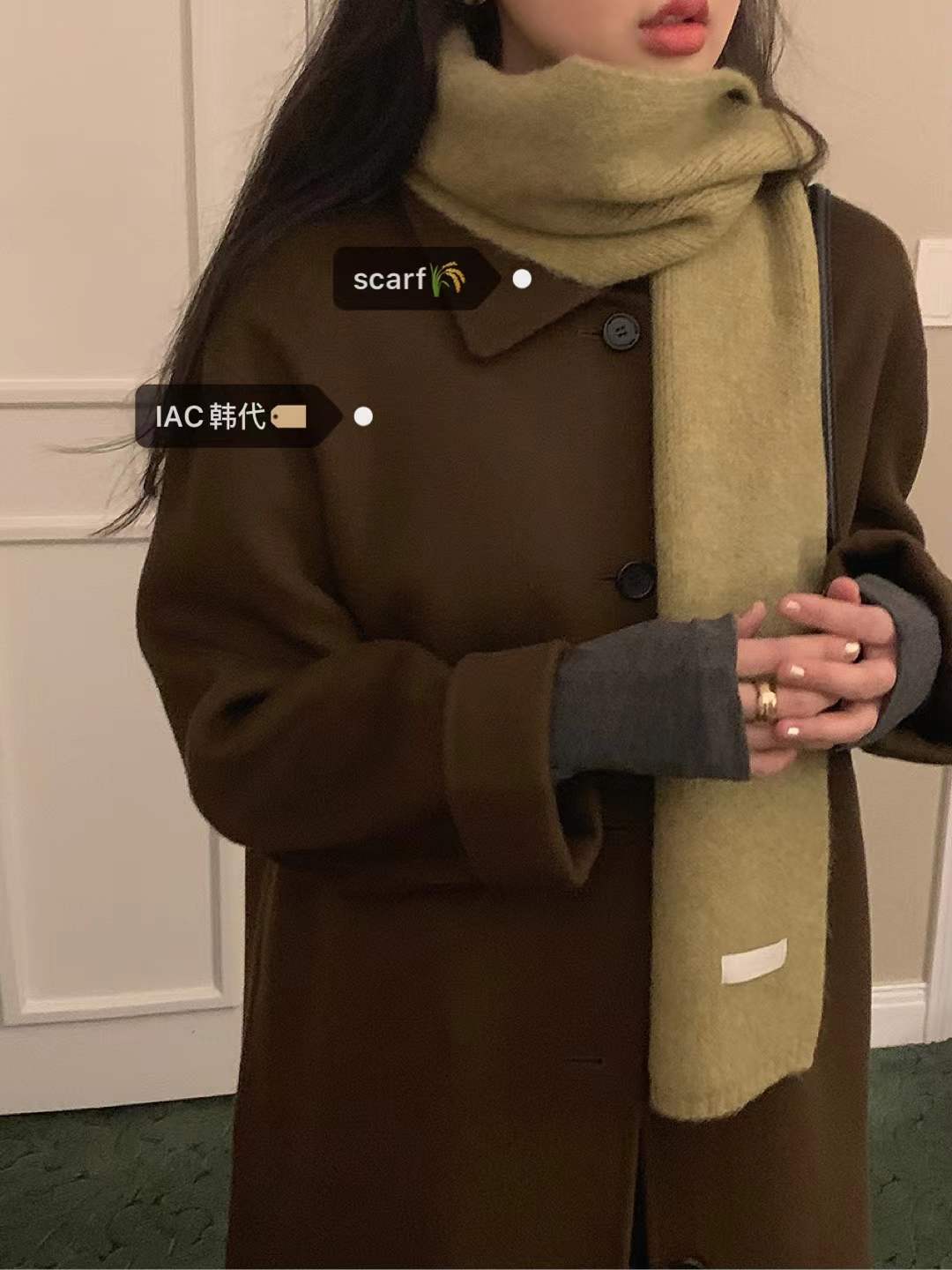 Antique White Cotton Candy Knitted Scarf for Autumn & Winter - Korean Style Wool Blend Fashion Accessory Antique White Cotton Candy Knitted Scarf for Autumn & Winter - Korean Style Wool Blend Fashion Accessory