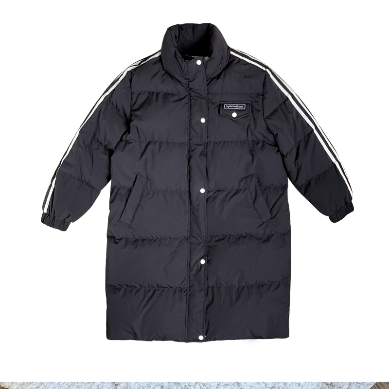 Art School Over-the-Knee Down Jacket for Women, Thickened Winter Coat, Pudding Bear Style, Warm Academy Look, Trendy Streetwear Art School Over-the-Knee Down Jacket for Women, Thickened Winter Coat, Pudding Bear Style, Warm Academy Look, Trendy Streetwear