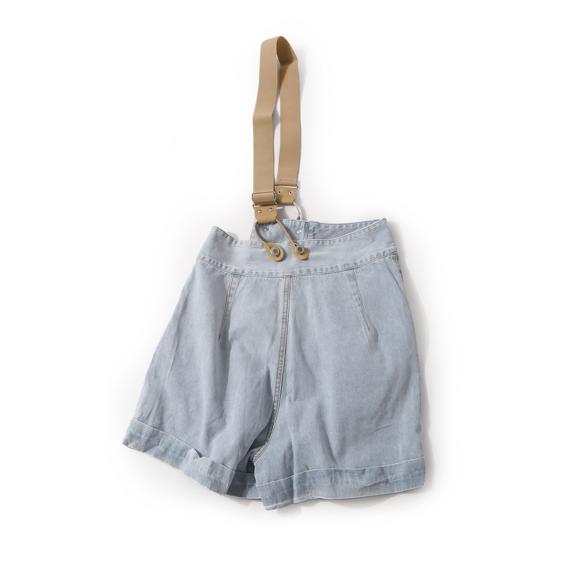 Asymmetrical One-Shoulder Denim Shorts with Side Tie and Buckle - Trendy Summer Women's Fashion in Korean Style Asymmetrical One-Shoulder Denim Shorts with Side Tie and Buckle - Trendy Summer Women's Fashion in Korean Style