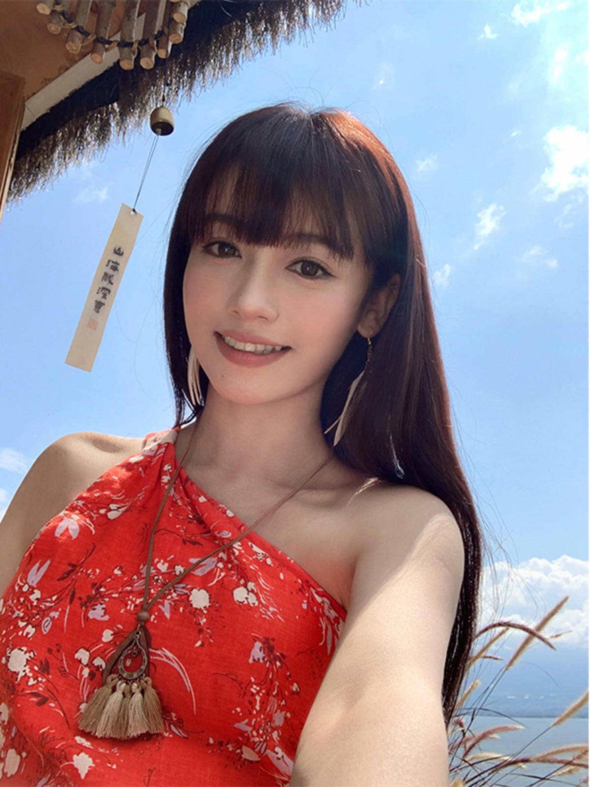 Asymmetrical Shoulder Knotted Backless Dress - Summer Freshness Printed Hot Girl Style for Women, Trendy Y2K Fashion Asymmetrical Shoulder Knotted Backless Dress - Summer Freshness Printed Hot Girl Style for Women, Trendy Y2K Fashion