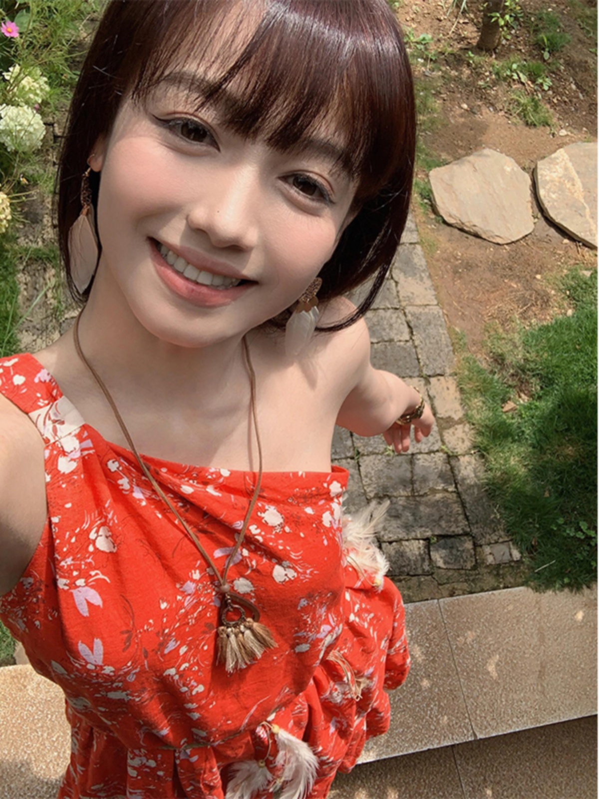 Asymmetrical Shoulder Knotted Backless Dress - Summer Freshness Printed Hot Girl Style for Women, Trendy Y2K Fashion Asymmetrical Shoulder Knotted Backless Dress - Summer Freshness Printed Hot Girl Style for Women, Trendy Y2K Fashion