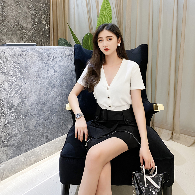 Asymmetrical Slant Hem Casual Half Skirt with Waist Belt - Trendy Summer Fashion for Women, Stylish European Design Asymmetrical Slant Hem Casual Half Skirt with Waist Belt - Trendy Summer Fashion for Women, Stylish European Design