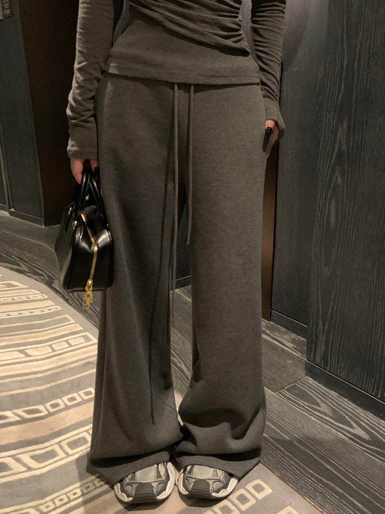 Autumn Versatile Drawstring Casual Sweatpants for Women - Loose Floor-Length Straight Leg Wide-Leg Pants, Y2K Style Autumn Versatile Drawstring Casual Sweatpants for Women - Loose Floor-Length Straight Leg Wide-Leg Pants, Y2K Style