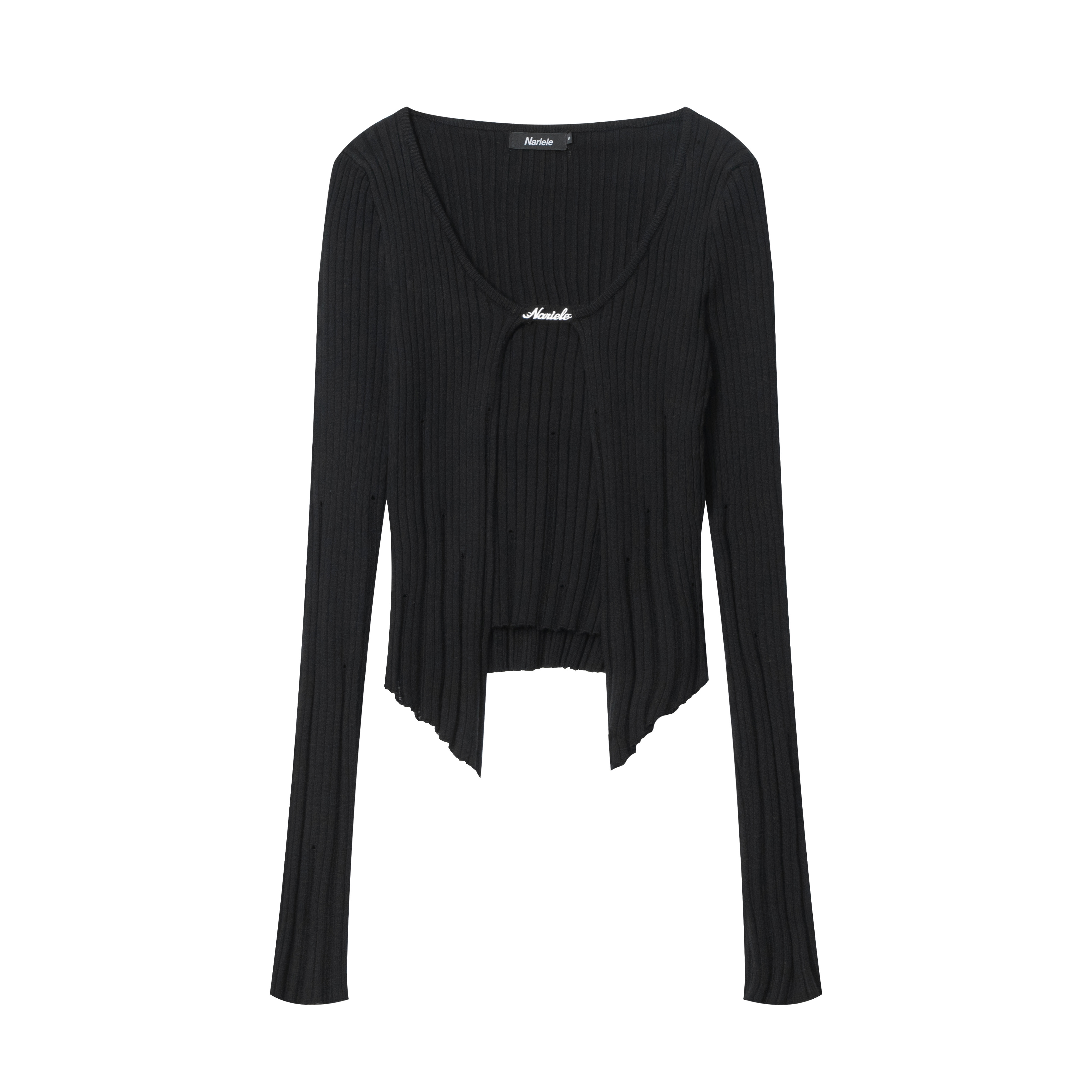 Autumn Winter Slimming Long-Sleeve Knitted Top - Sweet Faux Two-Piece Design, American Style for Trendy Women Autumn Winter Slimming Long-Sleeve Knitted Top - Sweet Faux Two-Piece Design, American Style for Trendy Women